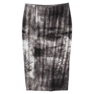 Mossimo Womens Knit Midi Skirt   Gray Print M