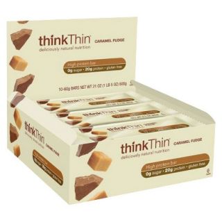 ThinkThin High Protein Caramel Fudge Bar   10 Bars