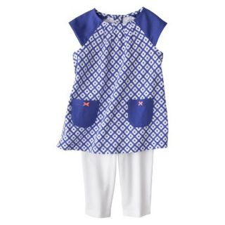 Just One YouMade by Carters Toddler Girls 2 Piece Set   Blue/White 3T