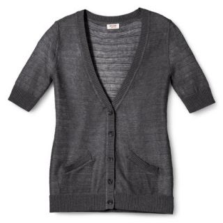 Mossimo Supply Co. Juniors Short Sleeve Cardigan   Charcoal L(11 13)