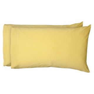Room Essentials Jersey Pillow Case Set   Mustard Stripe (Standard)