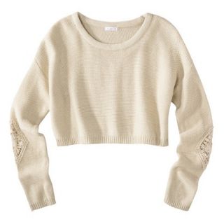 Xhilaration Juniors Cropped Sweater   Champagne S(3 5)