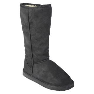 Womens Journee Collection Ladies 12 Inch Faux Suede Boot   Black (10)