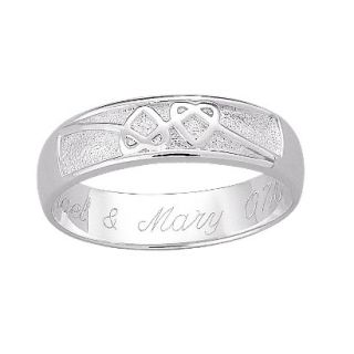 Sterling Silver Personalized Engraved Love Knot Ring  8