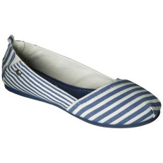 Womens Mad Love Lynnae Striped Loafer   Blue 11