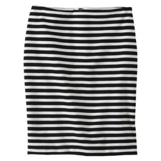 Merona Womens Ponte Pencil Skirt   Black/Cream   18
