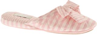 Womens Patricia Green Silk Check   Pink Slippers
