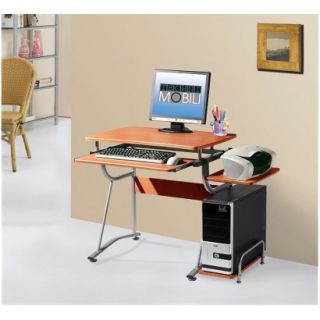 Writing Desk Techni Mobili Compact Computer Desk   Red Brown (Cherry)