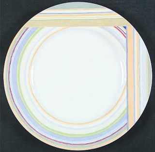 Sasaki China Cabana Dinner Plate, Fine China Dinnerware   Blue,Yellow,Red&Green