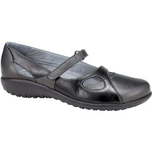 Naot Womens Taranga Metallic Road Black Madras Shoes, Size 42 M   11080 NG6