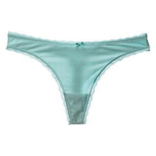 Gilligan & OMalley Womens Micro Lace Thong   Aqua Bead XL