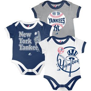 New York Yankees MLB Newborn Bases Loaded 3 Piece Set