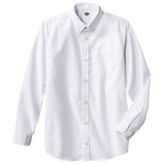 Dickies Boys Long Sleeve Oxford Shirt   White L
