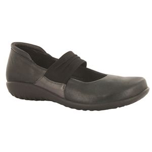 Naot Womens Koa Shiny Black Metallic Road Black Stretch Shoes, Size 35 M   11097 N2N