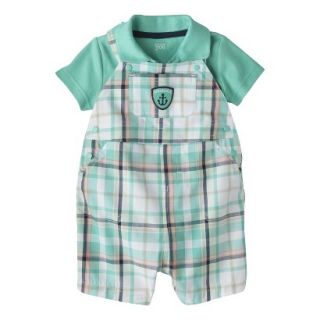 Just One YouMade by Carters Infant Boys Shortall Set   Turquoise/Cream 18 M
