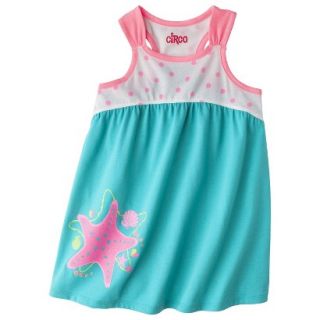 Circo Infant Toddler Girls Starfish Sun Dress   Turquoise 4T