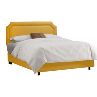 Skyline Queen Bed Skyline Furniture Clarendon Notched Bed   Linen French Yellow