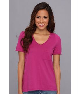 Mod o doc Supreme Jersey S/S V Neck Tee Womens T Shirt (Pink)