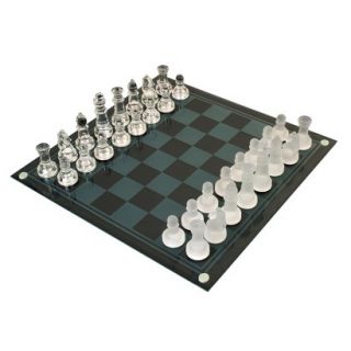 Classic Game Collection Etched Glass Chess Set