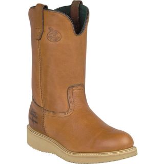 Georgia Farm & Ranch 10 Inch Wellington Work Boot   Barracuda Gold, Size 9 1/2,