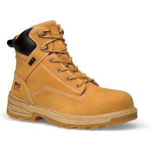 Timberland Mens Resistor 6 Inch Waterproof Composite Safety Toe Wheat Tumbled Boots, Size 11 M   91659