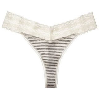 Gilligan & OMalley Womens Cotton Span Thong   Off White S