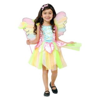 Toddler Girl Rainbow Princess Fairy Costume 2T 4T