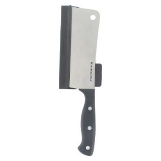 KitchenAid 6 Stainless Steel Cleaver with Sheath   Black