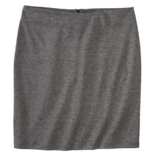Merona Womens Plus Size Ponte Pencil Skirt   Black/White 4