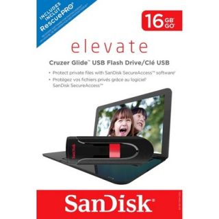 SanDisk Cruzer Glide 16GB USB Flash Drive   Black/Red (SDCZ60 016G T11)