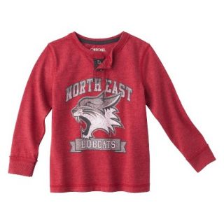 Cherokee Infant Toddler Bobcats Boys Henley Shirt   Red 4T