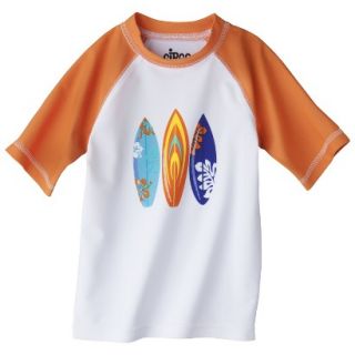 Circo Infant Toddler Short Sleeve Surfboard Rashguard   Tangerine 2T