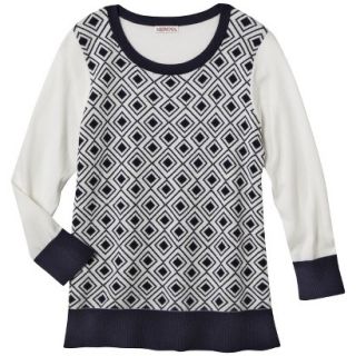 Merona Womens 3/4 Sleeve Pullover Sweater   Navy   XS