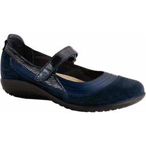 Naot Womens Kirei Polar Sea Blue Velvet Suede Navy Patent Shoes, Size 39 M   11042 P20