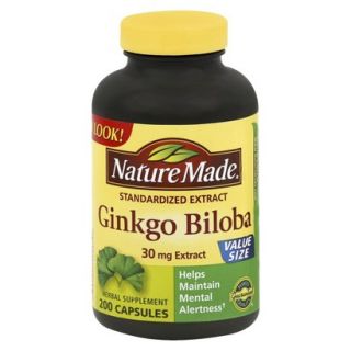 Nature Made Ginkgo Baloba 30 mg Capsules   200 Count