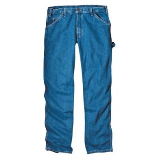 Dickies Mens Relaxed Fit Carpenter Jean   Stone Washed Blue 36x32