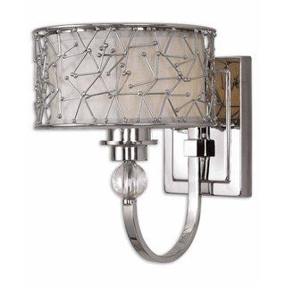 Brandon 1 light Wall Sconce Metal And Fabric lighting Fixture