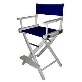 Directors Chair Navy Blue Cntr Height Directors Chair White