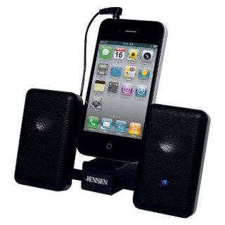 Jensen System Portable Stereo Speakers for iPhone/iPod   Black (SMPS 225)