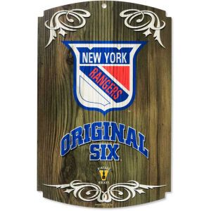 New York Rangers Wincraft 11x17 Wood Sign