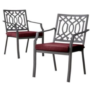 Outdoor Patio Furniture Set Threshold 2 Piece Red Aluminum Chair, Harper