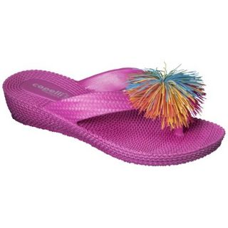 Girls Koosh Wedge Flip Flop Sandals   Pink 3 4
