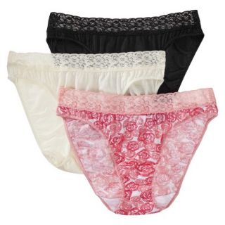Fruit Of The Loom Select Womens Modal Lace 3 Pack Bikini   Assorted