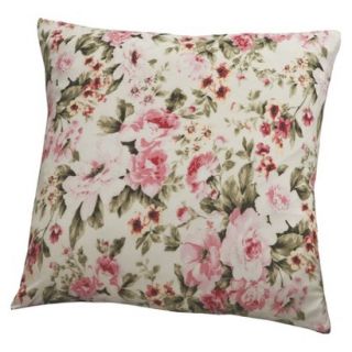 Jersey Pillow Slipcover   Floral Pink