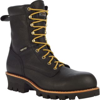 Rocky Great Oak 8 Inch Gore Tex Waterproof Logger Boot   Black, Size 9 1/2 Wide,