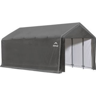 ShelterLogic ShelterTube Peak Style Storage Shelter   Gray, 8 Leg, 25ft.L x