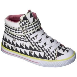 Girls Xhilaration Garalee High Top Sneakers   Black/White 6