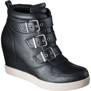 Womens Mossimo Katley Sneaker Wedges   Black 7.5
