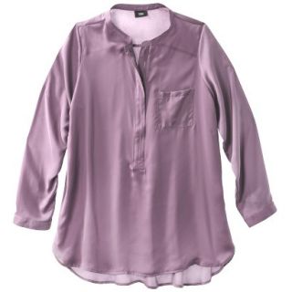 Mossimo Womens Plus Size Long Sleeveless Tunic Top   Purple 2