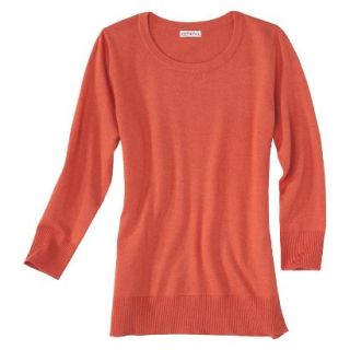 Merona Womens 3/4 Sleeve Pullover Sweater   Orange   XL